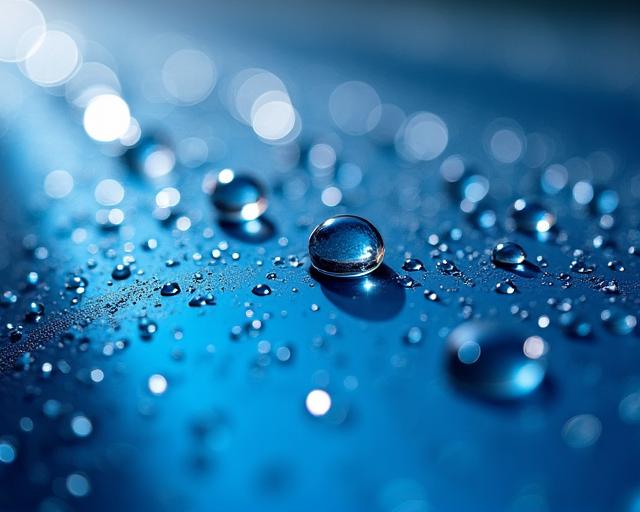 Wassertropfen perlen auf einem keramikversiegelten Autolack ab.